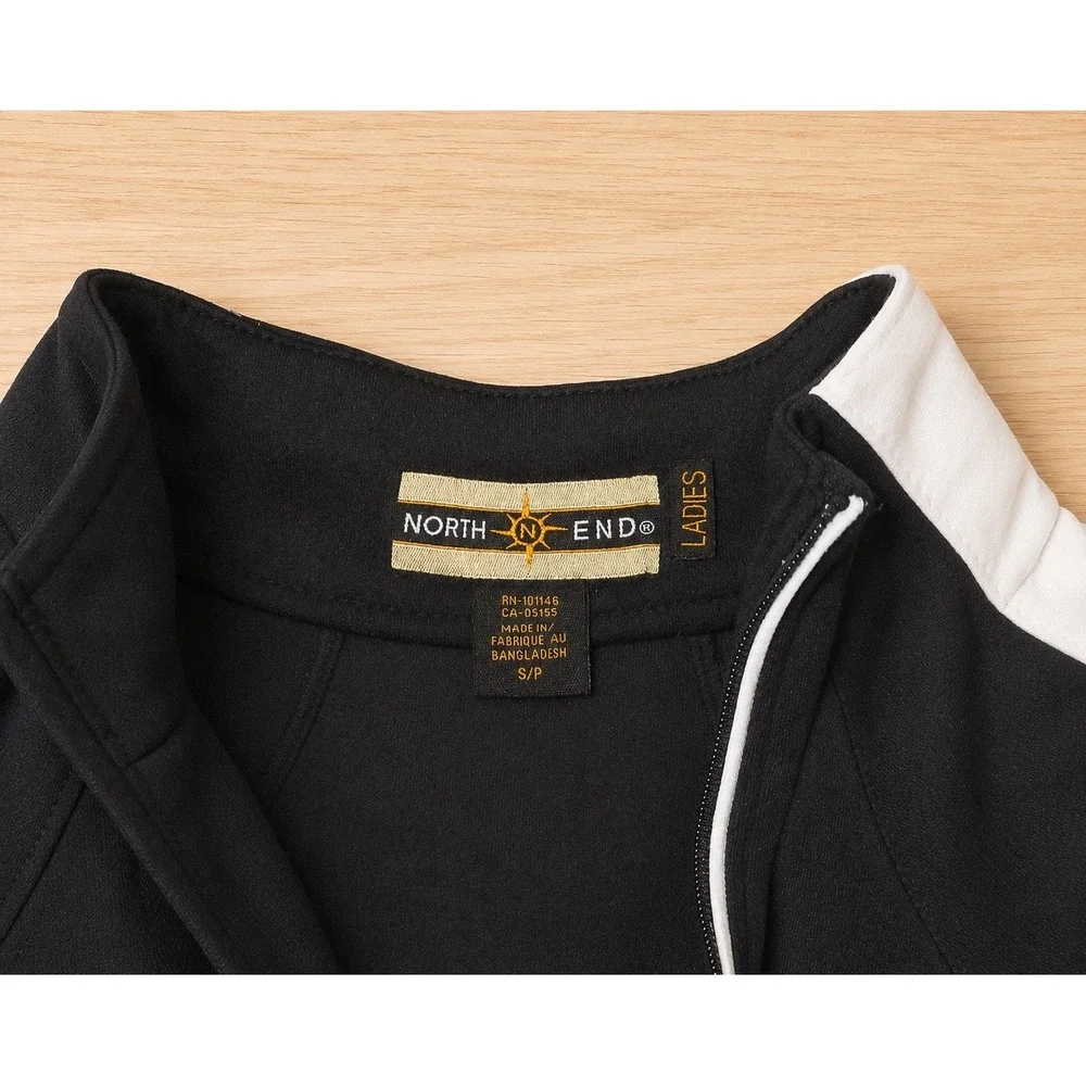 Bud Light quarter zip jacket by North End Women's Small Black &‎ White Vintage